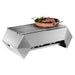Rosseto Rectangular Warmer w/ (1) Burner - 28" x 16 5/8", Brushed Stainless (SK044)-cityfoodequipment.com