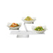 Rosseto 2 Tier Display Riser Set W/ (2) Square Bowls & (1) Melamine Shelf, Stainless (SK048)-cityfoodequipment.com