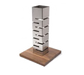 Rosseto Tower Riser With Walnut Base - 13 3/4x22 1/2" Stainless (SM159)-cityfoodequipment.com