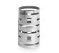 Rosseto 12" Round Multi-Level Riser - Stainless (SM184)-cityfoodequipment.com