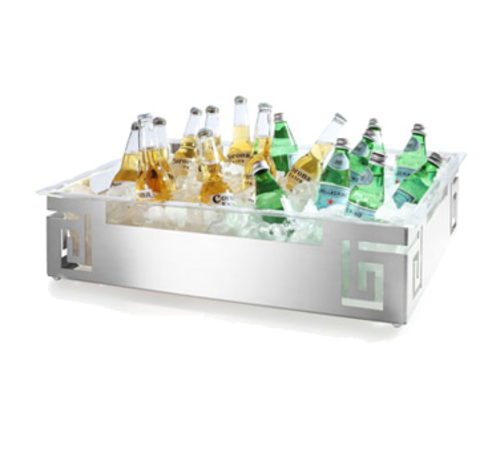 Rosseto Rectangular Cooling Tub - 25 3/5"L X 17 4/5"W X 6 1/2"H, Stainless Steel (SM213)-cityfoodequipment.com