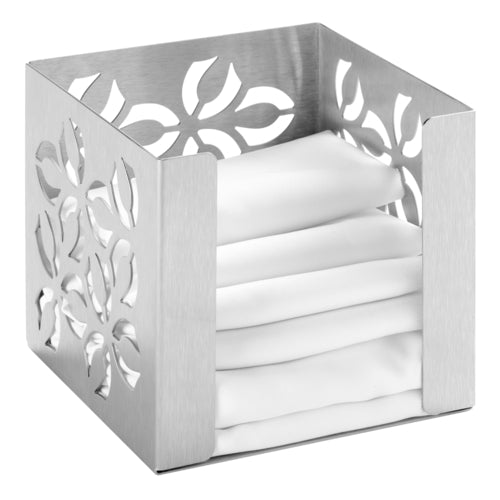 Rosseto 5 1/4" Square Napkin Holder, Stainless (SM262)-cityfoodequipment.com