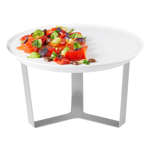 Rosseto 7" Display Riser W/ 13 5/16" Melamine Tray, Stainless (SM279)-cityfoodequipment.com