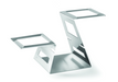 Rosseto 2 Tier Display Riser for Square Bowls, Stainless Steel (SM356)-cityfoodequipment.com