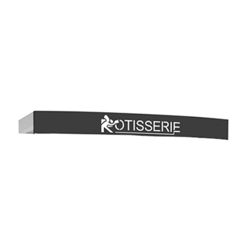 Rotisol USA 1375BDE Illuminated Decorative Roof for GrandFlame 1375 Rotisseries, Porcelain, Black-cityfoodequipment.com