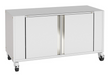 Rotisol USA 1425SC6 56 1/8"W Mobile Heated Base Cabinet for FauxFlame 1425-6, Stainless Steel-cityfoodequipment.com
