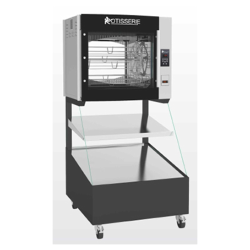 Rotisol USA 5.520IF2LSP8 35 1/8" Combination Roti-Roaster Rotisserie on Self Service Hot Food Display - 2 Shelves, 208-240v/-cityfoodequipment.com