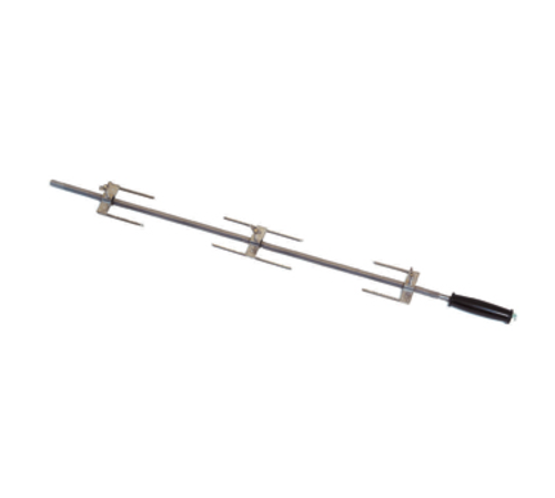 Rotisol USA BP1175 Traditional Chicken Spit w/ (1) Double & (2) Single Prongs for FauxFlame 1175-cityfoodequipment.com