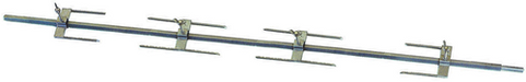 Rotisol USA BP1600 Traditional Chicken Spit w/ (3) Double & (2) Single Prongs for FlamBoyant 1600 Rotisseries-cityfoodequipment.com