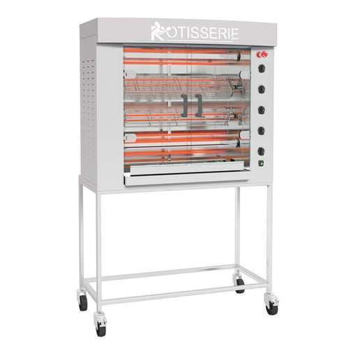 Rotisol USA FB1160-4E-SS Electric 4 Spit Commercial Rotisserie w/ 20 Bird Capacity, 208-230v/3ph-cityfoodequipment.com