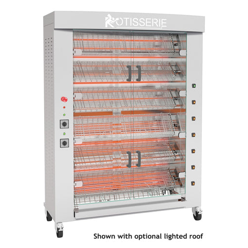 Rotisol USA FBS1400-6E-SS Electric 6 Spit Spatchcock Commercial Rotisserie w/ 30 Bird Capacity, 208-240v/3ph-cityfoodequipment.com