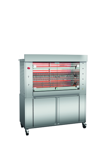 Rotisol USA GF1375-2E-SS Electric 3 Spit Commercial Rotisserie w/ 12 Bird Capacity, 208-230v/3ph-cityfoodequipment.com