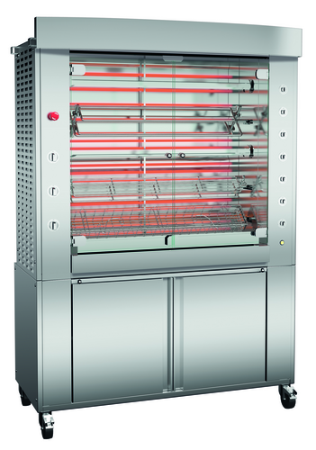 Rotisol USA GF1375-5E-SS Electric 5 Spit Commercial Rotisserie w/ 30 Bird Capacity, 208-230v/3ph-cityfoodequipment.com