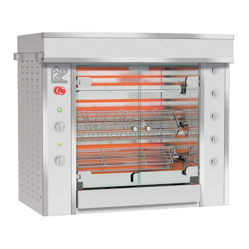 Rotisol USA GF975-2E-SS Electric 3 Spit Commercial Rotisserie w/ 6 Bird Capacity, 208-230v/3ph-cityfoodequipment.com