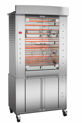 Rotisol USA GF975-5E-SS Electric 5 Spit Commercial Rotisserie w/ 15 Bird Capacity, 208-230v/3ph-cityfoodequipment.com