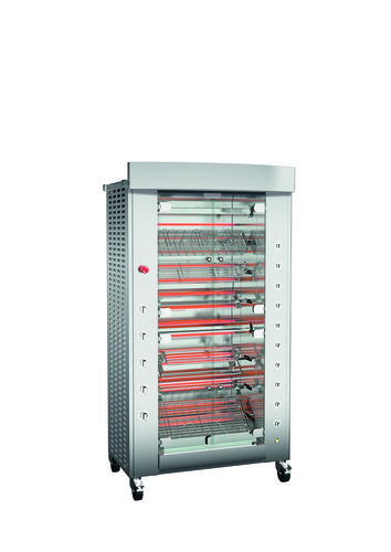 Rotisol USA GF975-8E-SS Electric 8 Spit Commercial Rotisserie w/ 24 Bird Capacity, 208-230v/3ph-cityfoodequipment.com
