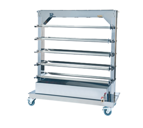 Rotisol USA RACK101425 Spit Rack for (10) Spits for FauxFlame 1425 Rotisseries, Stainless Steel-cityfoodequipment.com