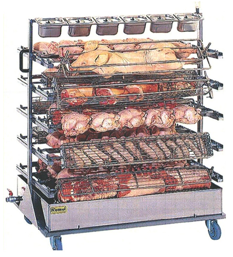 Rotisol USA RACK201160 Spit Rack for (20) Spits for FlamBoyant 1160 Rotisseries, Stainless Steel-cityfoodequipment.com