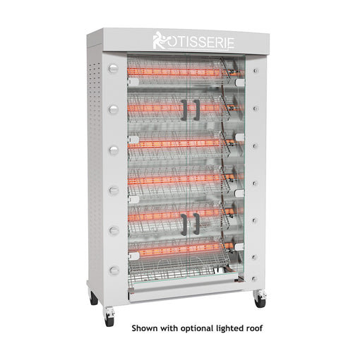 Rotisol USA FBS1160-6G-SS Gas 6 Spit Spatchcock Commercial Rotisserie w/ 24 Bird Capacity, Natural Gas-cityfoodequipment.com