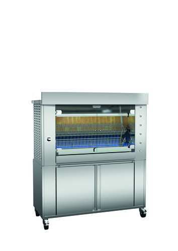 Rotisol USA GF1375-2G-SS Gas 3 Spit Commercial Rotisserie w/ 12 Bird Capacity, Natural Gas-cityfoodequipment.com
