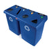 Rubbermaid 1792372 92 gal Multiple Material Recycle Bin - Indoor, Multiple Sections-cityfoodequipment.com