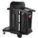 Rubbermaid 1861427 Compact Janitor Cart w/ Dome Top, Black-cityfoodequipment.com