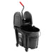 Rubbermaid 1863898 36 qt Mop Bucket Combo - Down Press Wringer, Plastic, Black-cityfoodequipment.com