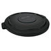 Rubbermaid 1867532 Round Flat Trash Can Lid - Plastic, Black-cityfoodequipment.com