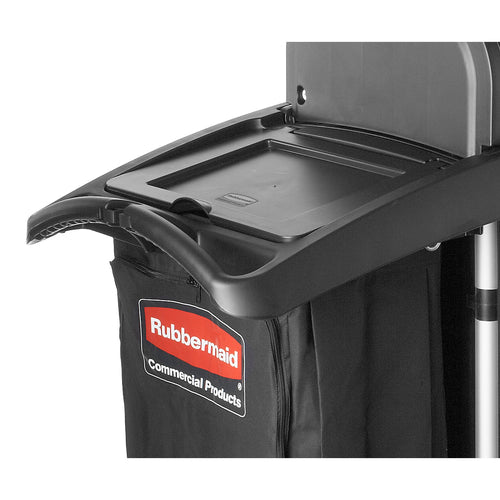Rubbermaid 1868991 Rectangle Swing Top Trash Can Lid - Plastic, Black-cityfoodequipment.com