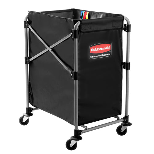 Rubbermaid 1881749 Laundry Cart w/ Collapsible Basket, 24 1/5" L x 20 3/10" W x 34"H-cityfoodequipment.com