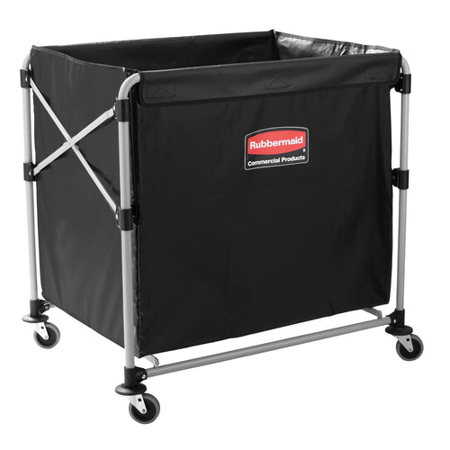 Rubbermaid 1881750 Laundry Cart w/ Collapsible Basket, 35 7/10" L x 24 1/10" W x 34"H-cityfoodequipment.com
