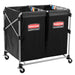 Rubbermaid 1881781 Laundry Cart w/ Collapsible Basket, 35 7/10" L x 24 1/10" W x 34"H-cityfoodequipment.com