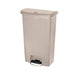 Rubbermaid 1883460 18 gal Rectangle Plastic Step Trash Can, 19 43/64" L x 12 15/64" W x 31 39/64" H, Beige-cityfoodequipment.com
