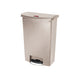 Rubbermaid 1883552 24 gal Rectangular Slim Jim? Step Trash Can - 22 7/16"L x 13 7/8"W x 32 1/2"H, Beige-cityfoodequipment.com