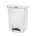 Rubbermaid 1883555 8 gal Rectangle Plastic Step Trash Can, 16 47/64" L x 10 21/32" W x 21 7/64" H, White-cityfoodequipment.com