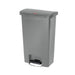 Rubbermaid 1883602 13 gal Rectangle Plastic Step Trash Can, 17 31/32" L x 11 31/64" W x 28 3/10" H, Gray-cityfoodequipment.com