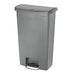 Rubbermaid 1883604 18 gal Rectangle Plastic Step Trash Can, 19 43/64" L x 12 15/64" W x 31 39/64" H, Gray-cityfoodequipment.com