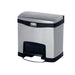 Rubbermaid 1901982 4 gal Rectangle Metal Step Trash Can, 15 37/64" L x 11 29/32" W x 15 47/64" H, Black-cityfoodequipment.com