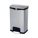 Rubbermaid 1901992 13 gal Rectangle Metal Step Trash Can, 18 7/64" L x 13 7/10" W x 28 21/32" H, Black-cityfoodequipment.com