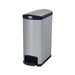 Rubbermaid 1901993 13 gal Rectangle Metal Step Trash Can, 22 43/64" L x 11 39/64" W x 28 29/32" H, Red-cityfoodequipment.com