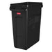 Rubbermaid 1955959 16 gal Rectangle Slim Trash Can, 22"L x 11"W x 25"H, Black-cityfoodequipment.com