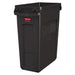 Rubbermaid 1956181 16 gal Rectangle Slim Trash Can, 22"L x 11"W x 25"H, Brown-cityfoodequipment.com