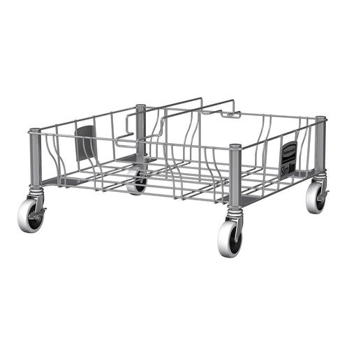 Rubbermaid 1956191 Square Metal Trash Can Dolly w/ Flat Center & 200 lb Capacity-cityfoodequipment.com