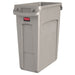 Rubbermaid 1971259 16 gal Rectangle Slim Trash Can, 22"L x 11"W x 25"H, Beige-cityfoodequipment.com