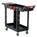 Rubbermaid 1997206 2 Level Polymer Utility Cart w/ 500 lb Capacity, Raised Ledges-cityfoodequipment.com
