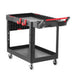 Rubbermaid 1997208 2 Level Polymer Utility Cart w/ 500 lb Capacity, Raised Ledges-cityfoodequipment.com