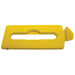 Rubbermaid 2007882 Hinged Lid Insert for 23 gal Slim Jim? Recycling Containers - Paper, 16 1/2" x 8", Yellow-cityfoodequipment.com