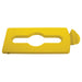 Rubbermaid 2007883 Hinged Lid Insert for 23 gal Slim Jim? Recycling Containers - Mixed Materials, 16 1/2" x 8", Yellow-cityfoodequipment.com