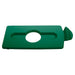 Rubbermaid 2007885 Hinged Lid Insert for 23 gal Slim Jim? Recycling Containers - Bottles/Cans, 16 1/2" x 8", Green-cityfoodequipment.com