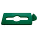Rubbermaid 2007887 Hinged Lid Insert for 23 gal Slim Jim? Recycling Containers - Mixed Materials, 16 1/2" x 8", Green-cityfoodequipment.com